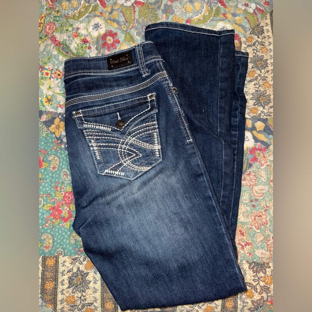 Wired Heart Blue Denim Jeans